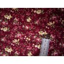 Reststück dunkelrot mit Streublümchen 110x110cm...