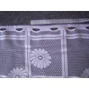 Scheibengardinenstoff mit Blumen weiß 52cm hoch