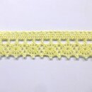 Spitze mercerisiert hellgelb 2cm hoch Meterware