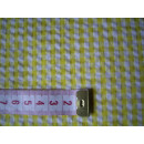 Seersuckerstoff gelb weiß kariert ca.3mm Meterware