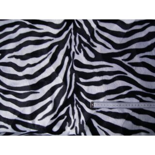Zebrastoff schwarz weiß Fellimitat Meterware