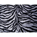 Zebrastoff schwarz weiß Fellimitat Meterware