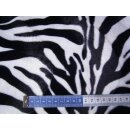 Zebrastoff schwarz weiß Fellimitat Meterware
