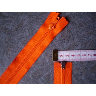 Reißverschluss orange 154cm teilbar