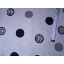 Reststück naturmeliert mit Kreise Baumwollstoff 140...