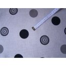 Reststück naturmeliert mit Kreise Baumwollstoff 140 x 140cm