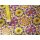 Reststück Jerseystoff 105 x 150cm weiß mit gelb, lila Blumen