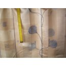 Gardine Dekostoff beige längs gestreift mit blauen...
