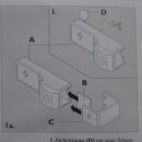 Klemmträger 12mm braun für Alu Fenster