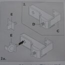 Klemmträger 12mm braun für Alu Fenster