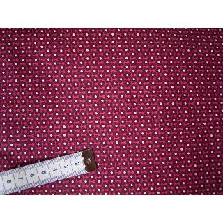 Reststück Baumwollstoff rot mit Blumen 150 x 140cm Patchworkstoff