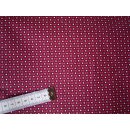 Reststück Baumwollstoff rot mit Blumen 150 x 140cm...