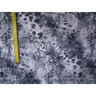 Reststück 70x140cm Baumwollstoff Voilestoff grau meliert mit Muster