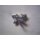 Metallbrosche - Brosche - Anstecknadel Libelle silberfarben mit Strass-Steine