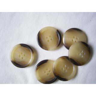 Knopf beige/braun 15mm gemustert