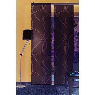 Schiebevorhang Wave 70 weiß mit Alupaneelwagen 60x245cm