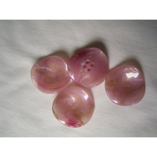 Knopf rosa pink glänzend meliert 33mm