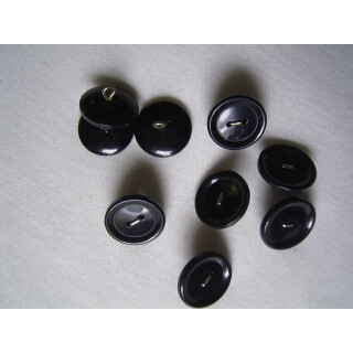 Kittelknopf schwarz mit Öse ohne Ring 23mm