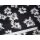 Reststück Stoff schwarz mit Blumen in schwarz-weiß 130 x 140cm