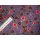 Reststück grau bedruckter Babycord Cordstoff 110x140cm