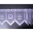 Kurzstück 350cm Scheibengardinenstoff Muster blau...
