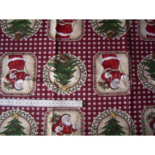 Reststück Weihnachtsstoff mit Muster 70 x 140cm