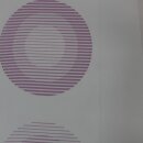 Gardinen Schiebevorhangstoff weiß mit Kreise lila Lasercut