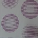 Gardinen Schiebevorhangstoff weiß mit Kreise lila Lasercut