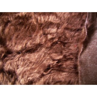Reststück Plüschstoff braun Teddystoff 45 x 140cm