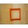Gardinen Organzastoff orange mit Scherli Karo