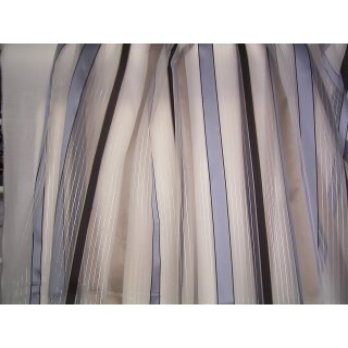 Gardinen Organzastoff schwarz blau silber gestreift, Ein Gardinenstof