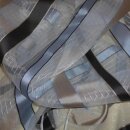 Gardinen Organzastoff schwarz blau silberfarben gestreift