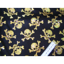 Folienjerseystoff schwarz changierenden goldfarbenenen...