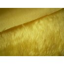 Reststück Teddy - Stoff Plüschstoff gelb 45x150cm
