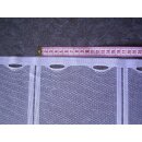 Kurzstück 310cm Scheibengardinenstoff weiß mit Muster farbig 47cm hoch