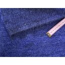 Boucléstoff blau meliert uni Meterware