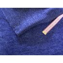 Boucléstoff blau meliert uni Meterware