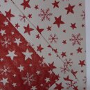 Tischläufer Weihnachten mit Sterne rot Effektgarn goldfarben