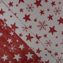 Tischläufer Weihnachten mit Sterne rot Effektgarn goldfarben