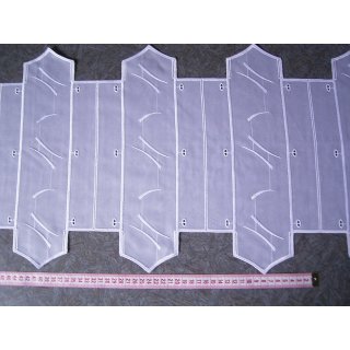 Scheibengardinenstoff Stickerei mit Muster 35cm hoch