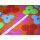 Reststück Stretchstoff orange mit Blumen Flower Power 140 x 140cm