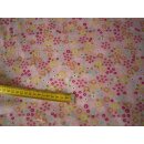 Reststück Baumwollstoff rosa mit Blümchen 130 x...