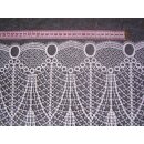 Scheibengardinenstoff Makramee natur mit Blumen 40cm hoch