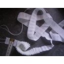 Gardinen Kräuselband Flauschband weiß 25mm breit