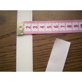 Klettband Flauschband weiß selbstklebend 20mm breit