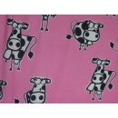 Gardinen Dekostoff pink coole Kuh in schwarz weiß