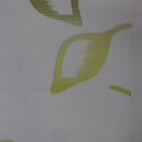 Schiebevorhangstoff weiß Shirleymuster Blätter grün 60 cm
