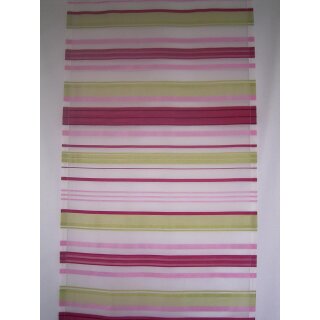 Schiebevorhang pink rosa weiß 50x180cm quer gestreift