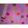 Reststück Baumwollstoff rosa mit Sterne verschiedenfarbig 55x150cm