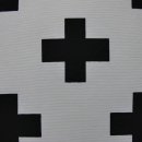Kissenbezug weiß mit Kreuz in schwarz ca.40x40cm